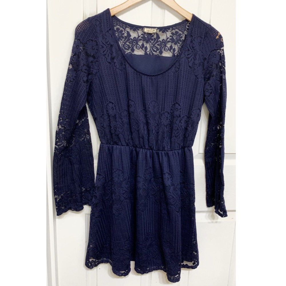 Blue Boho Lacy Dress